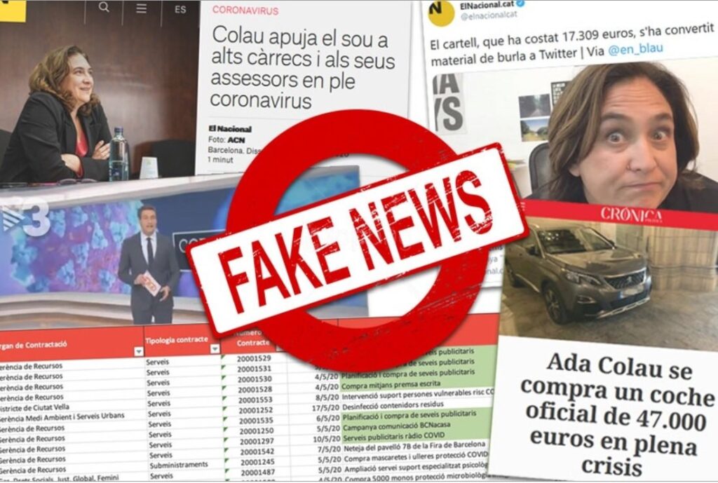 Muntatge amb 'fake news' contra Ada Colau