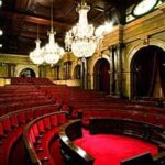 Una imatge de l'hemicicle buit del Parlament de Catalunya