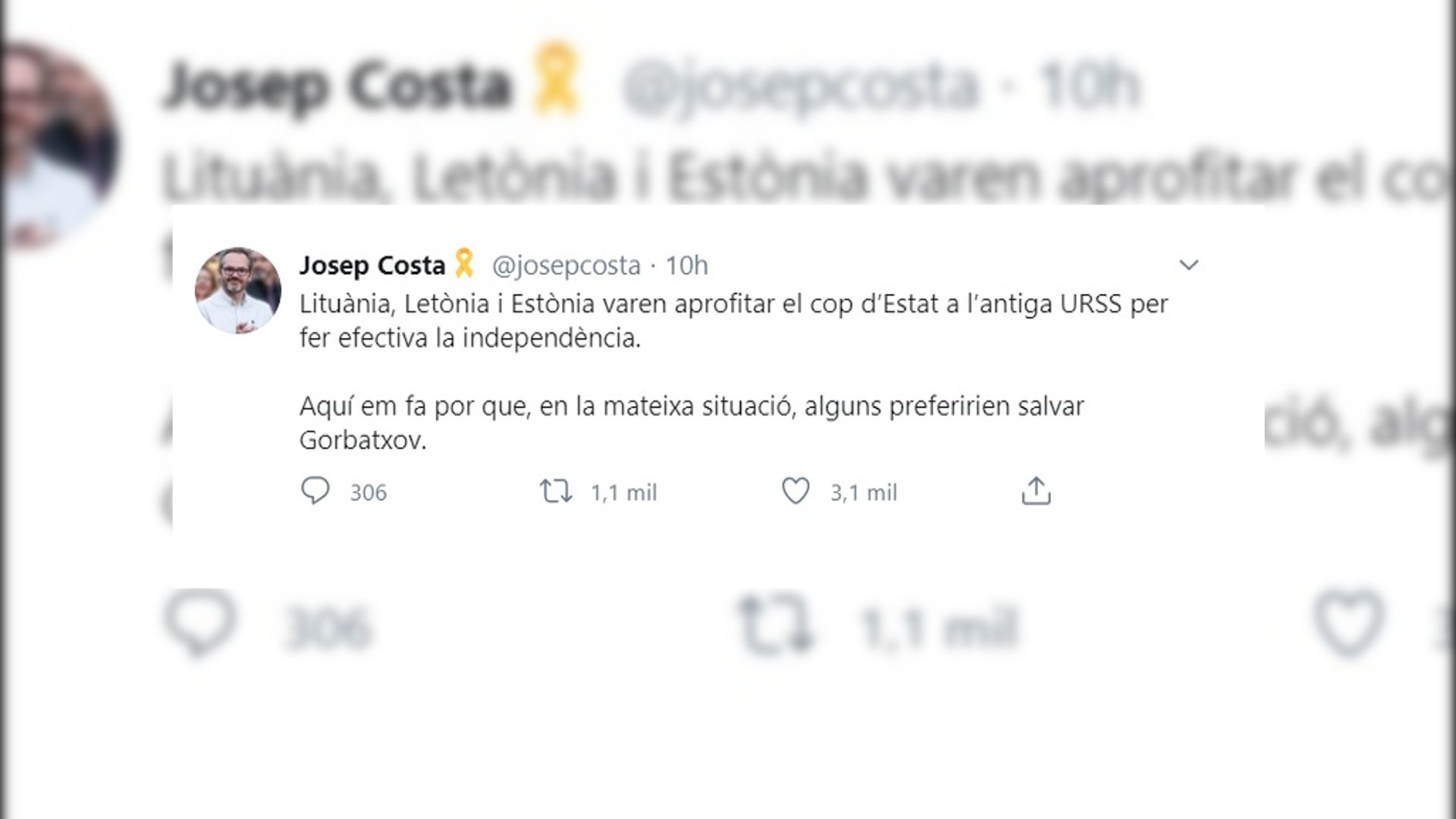 El tuit de Josep Costa