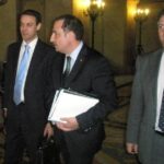 Manel Prat i el conseller Espadaler al Parlament