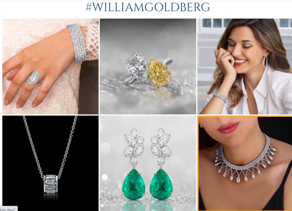 Joyas de la empresa William Goldberg, en su página web