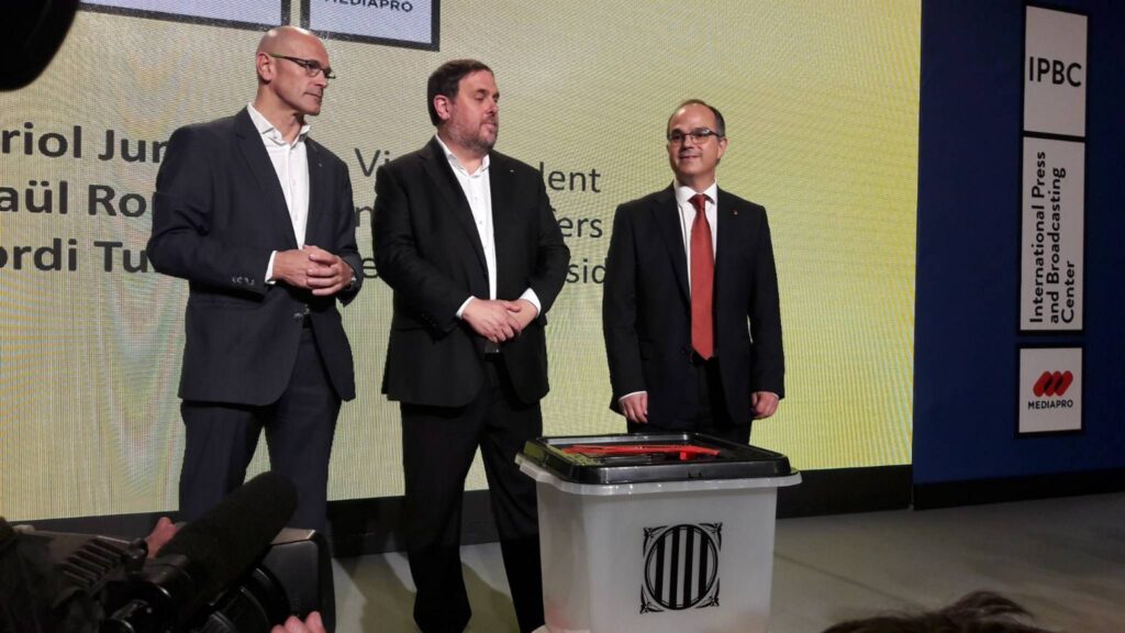 Raül Romeva, Oriol Junqueras i Jordi Turull