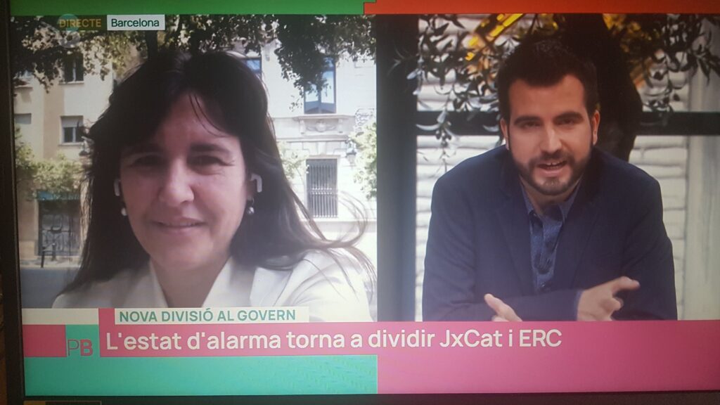 Ricard Ustrell entrevista a la diputada de JxCat Laura Borràs en el progr