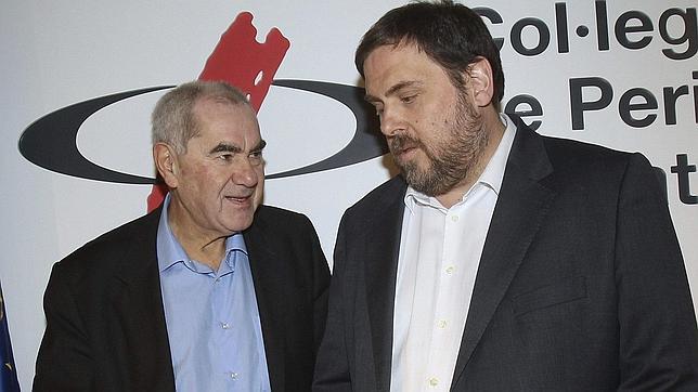 Imatge arxiu Ernest Maragall amb Oriol Junqueras