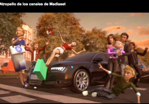 'Frame' del vídeo de l'atropellament mortal dels dos canals de Mediaset