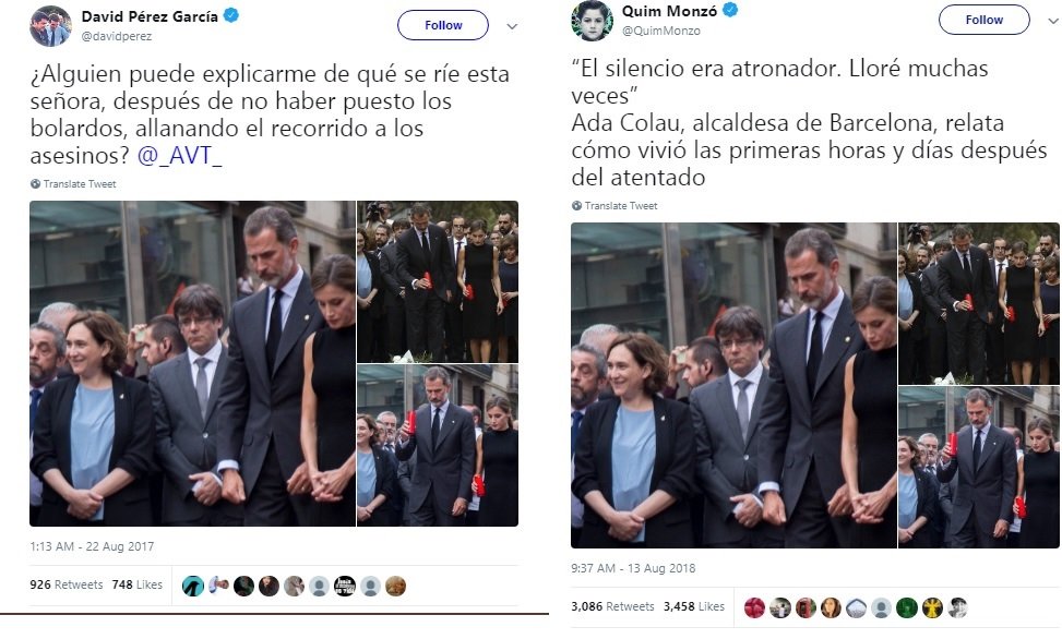 Tweets del alcalde de Alcorcón y de Quim Monzó