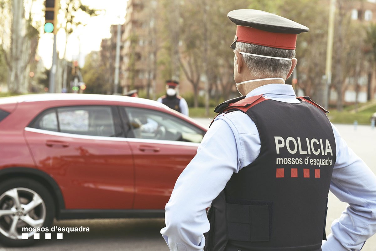 Mossos d'Esquadra, de servicio en la calle, durante la pandemia