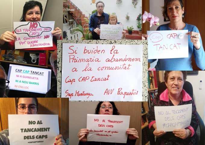 Campaña de Marea Blanca de Catalunya contra el cierre de los CAPs