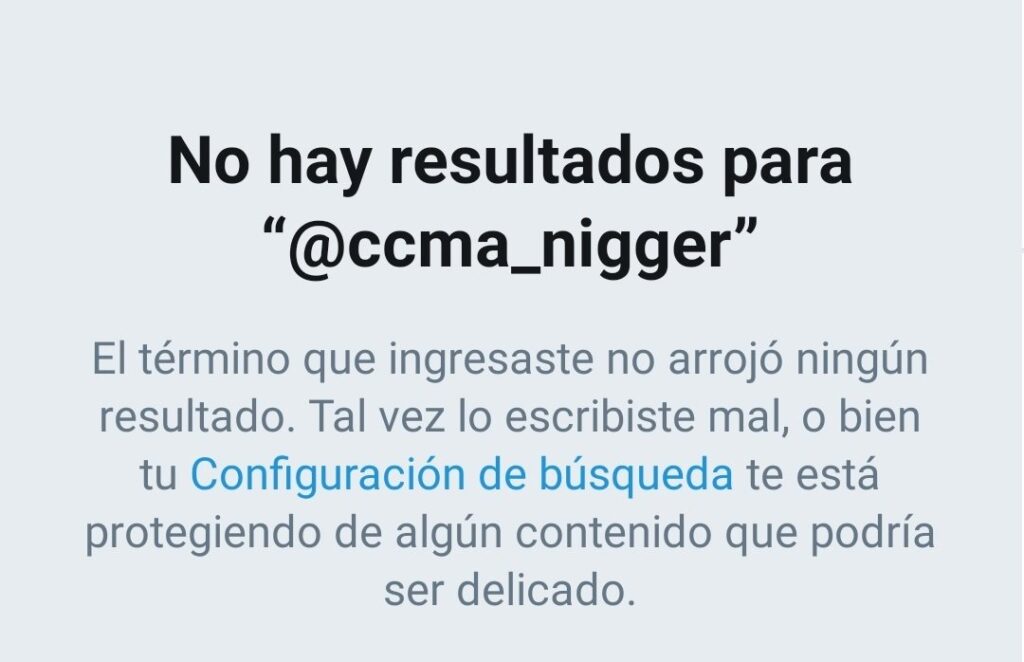 La cuenta de ccma_NIGGER ya no existe