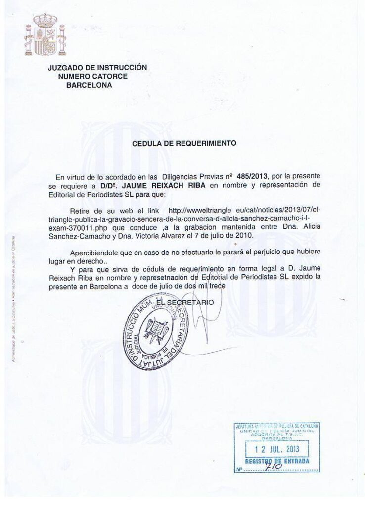 Notificació judicial