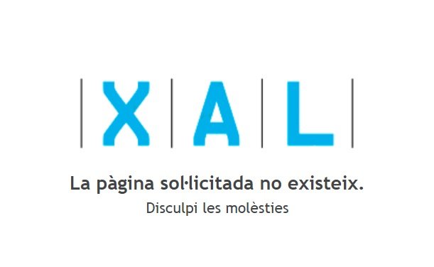 Pàgina inactiva del web de la XAL