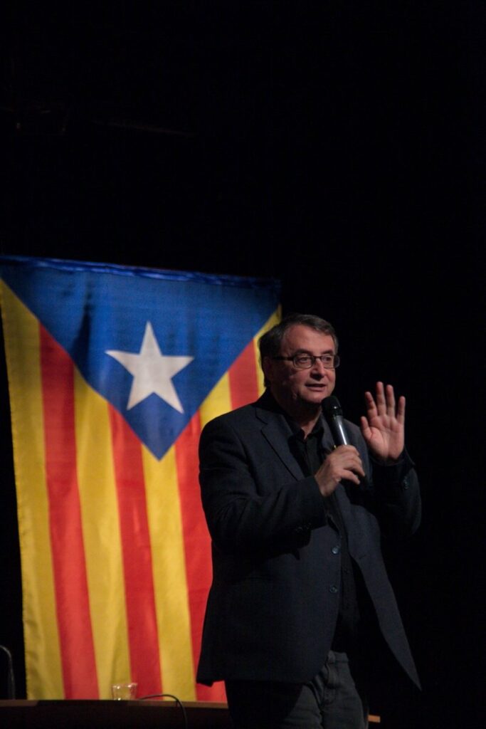 Vicent Partal, durant un acte de l'ANC