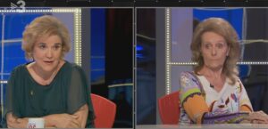 Pilar Rahola i Mariàngela Vilallonga, al programa 'FAQS', de TV3