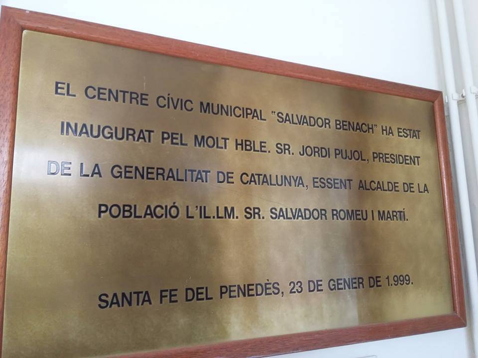 placa pujol Santa Fe del Penedès