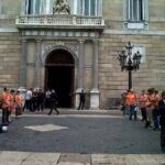 Protesta del col·lectiu 'Mitjans en Lluita'