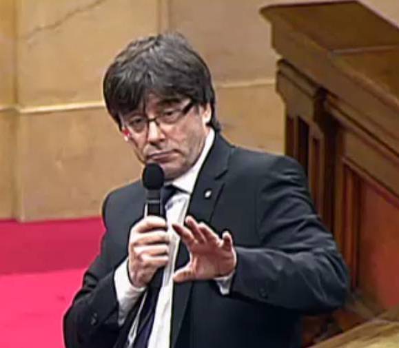 Carles Puigdemont al Parlament.