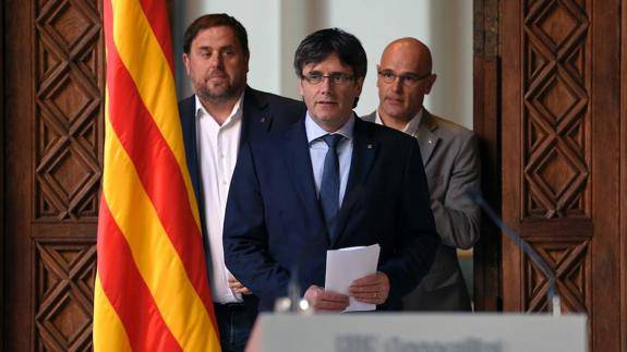 Puigdemont, Junqueras y Romeva