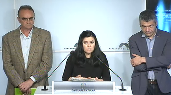 ERC, ICV-EUiA, C's i CUP, plegats al Parlament