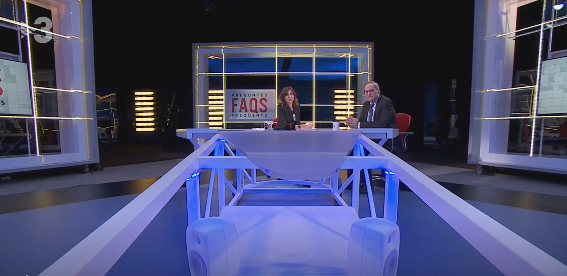El presidente de la Generalitat, Quim Torra, entrevistado en el programa 'F