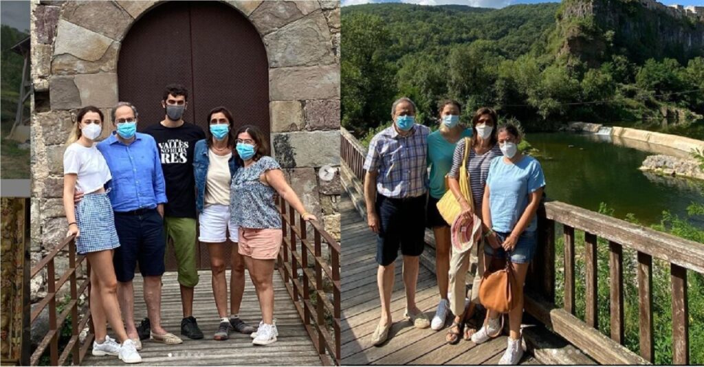 Fotografías del perfil de Instagram del presidente de la Generalitat, Quim Torra