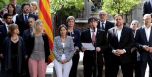 Forcadell, Puigdemont i Junqueras