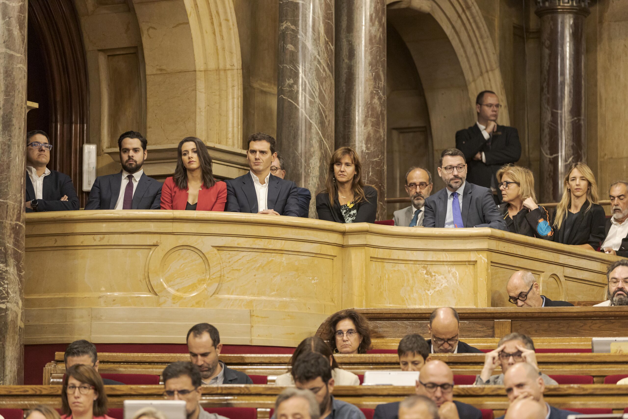 Inés Arrimadas i Albert Rivera durant la moció de censura.