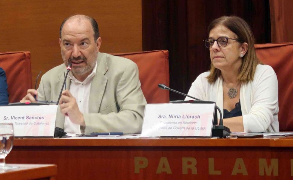 Sanchis y Llorach en el Parlamento catalán