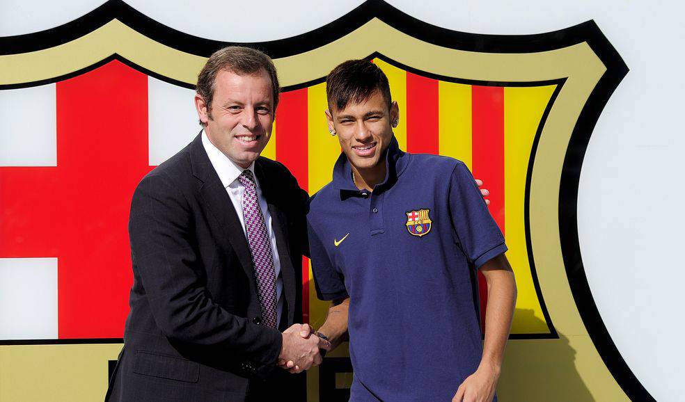 Sandro Rosell y Neymar