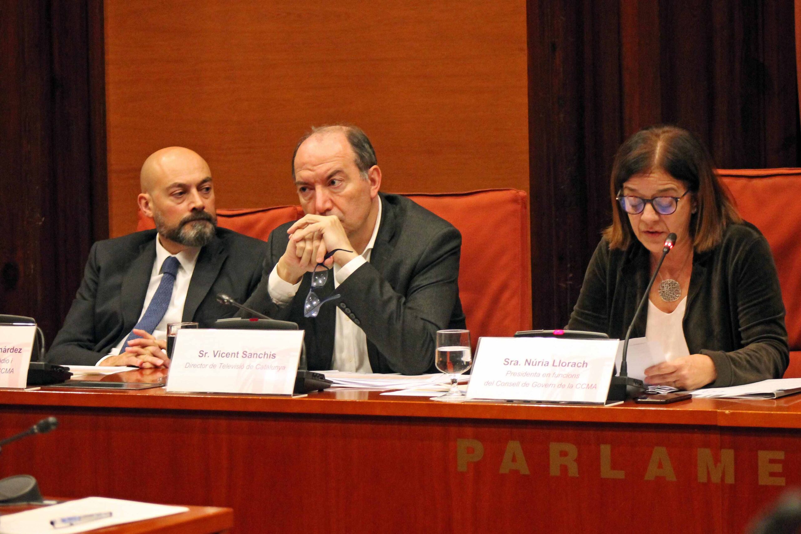 Saül Gordillo, Vicent Sanchis i Núria Llorach, al Parlament