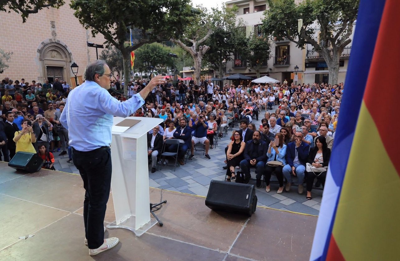 Quim Torra, en Arenys de Munt