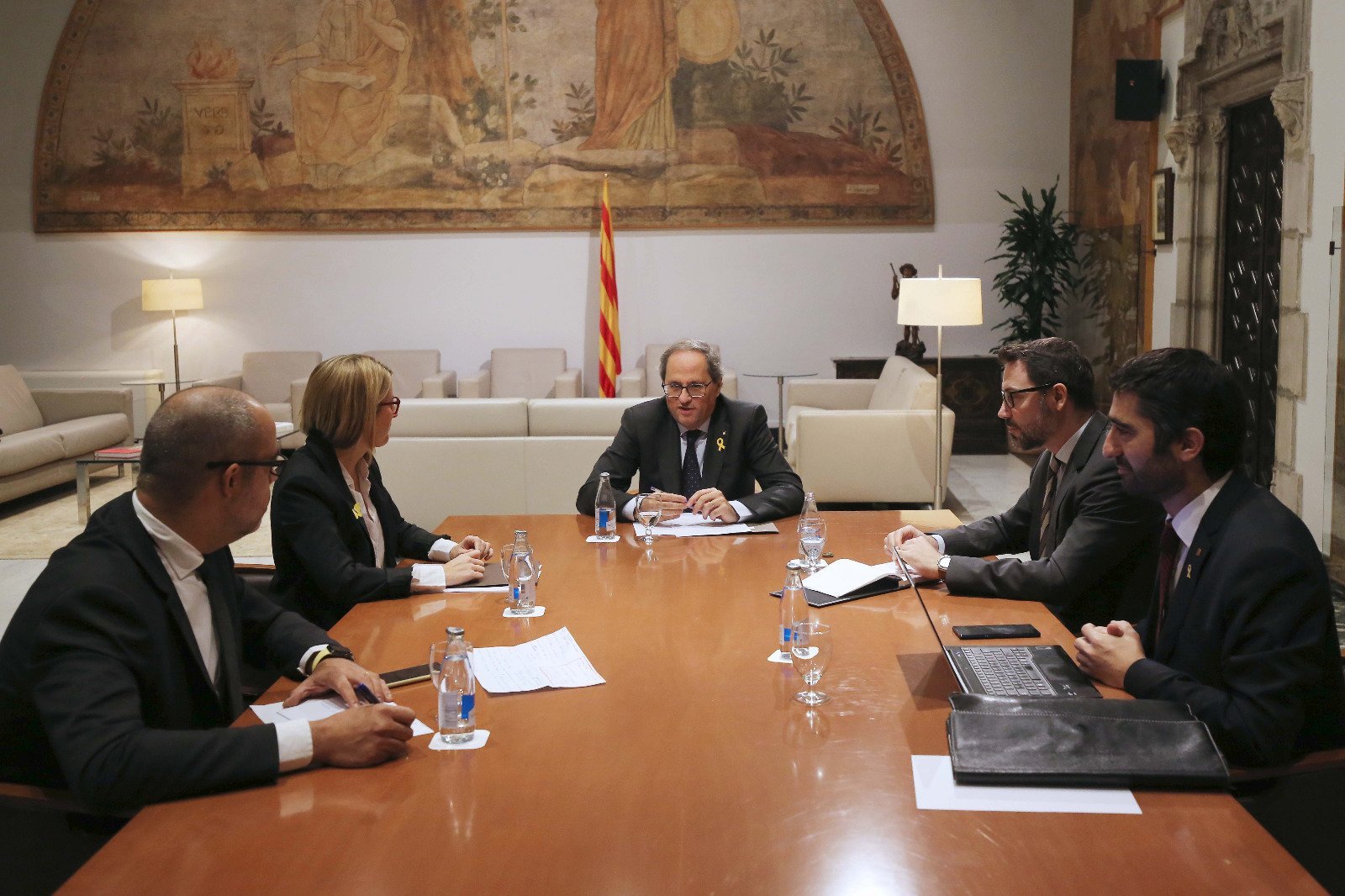 Quim Torra, reunido con sus consejeros