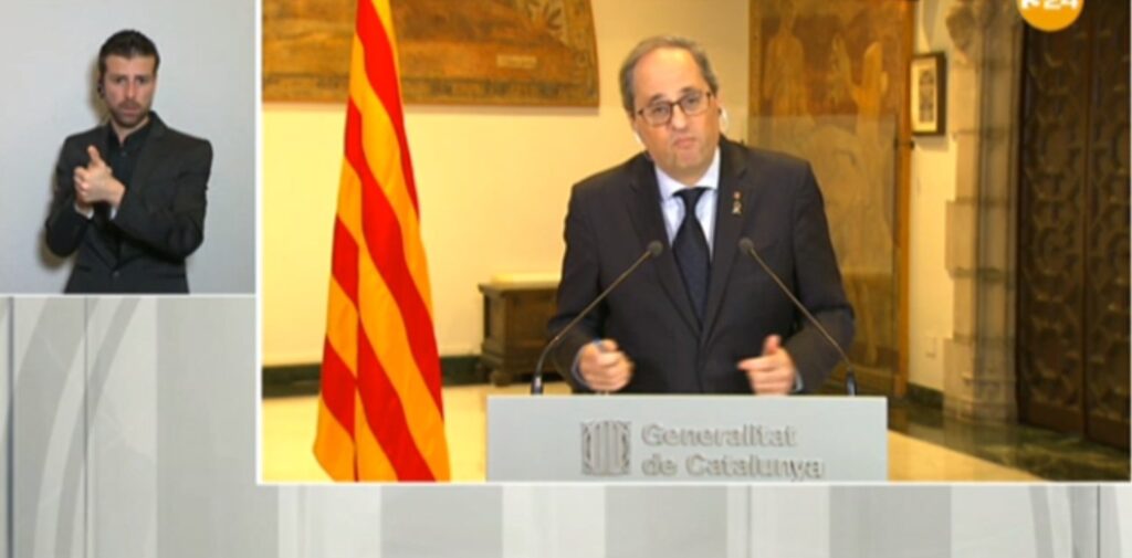 Joaquim Torra comparece después de la conferencia de presidentes auto