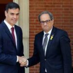 Pedro Sánchez con Quim Torra en Moncloa