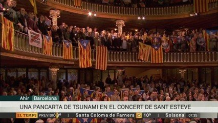 Imatge de la transmissió de TV3 del concert de sant Esteve al Palau d