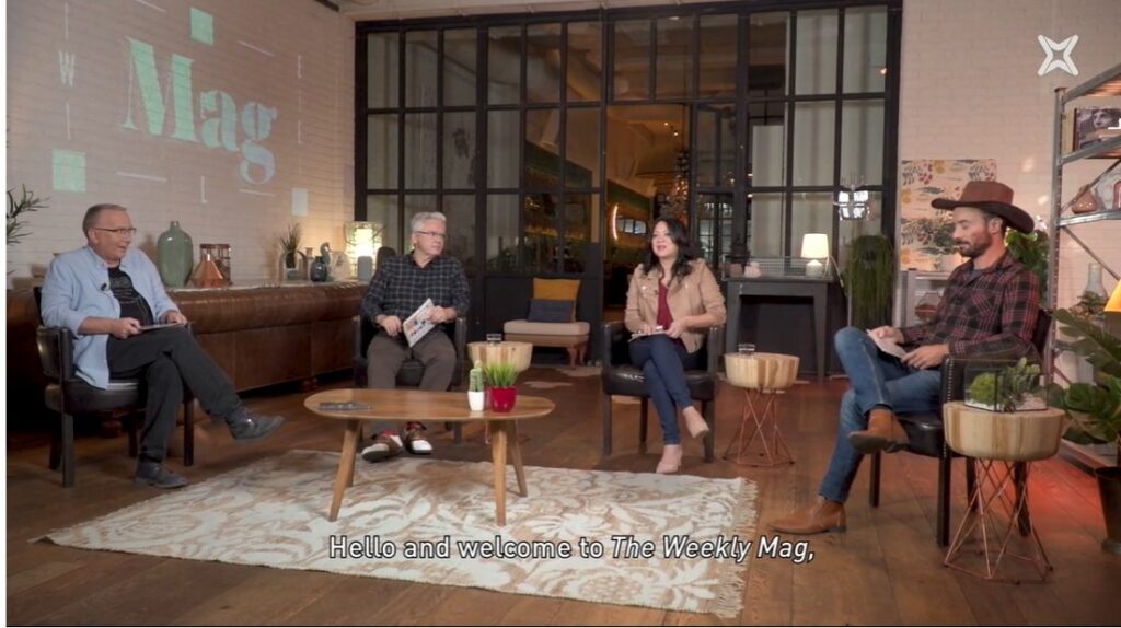 Mathew Tree, Màrius Serra, Marcela Topor y el reportero Humberto al 'T