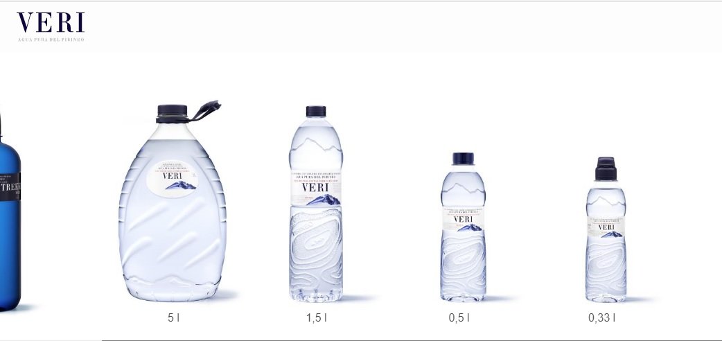 Botellas de 'Aguas de Veri'