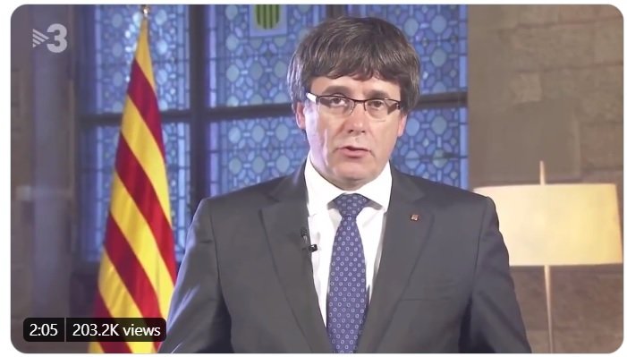 Imatge del vídeo de Carles Puigdemont