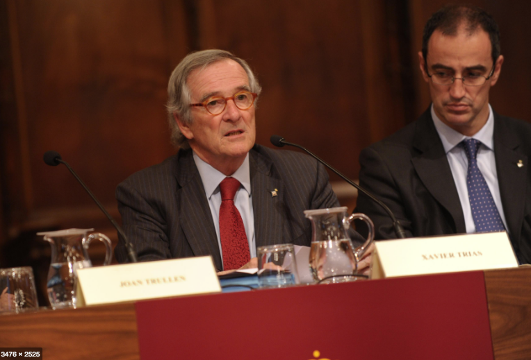 Xavier Trias y Antoni Vives, en un acto público cuando estaban en el gobierno de