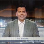 Xevi Bardolet presentando los deportes en el canal 324, el 3 de agosto