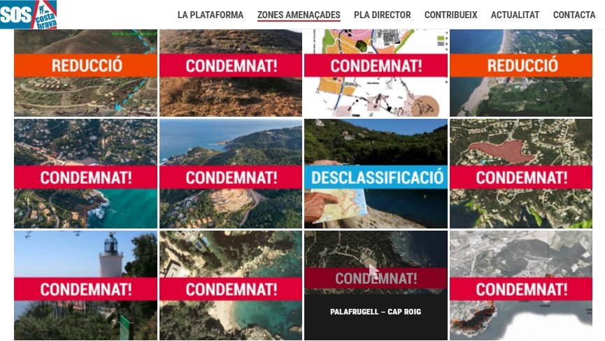 Estudi de Sos Costa Brava de les zones afectades pel nou Pla Director