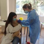 Vacunación en el Hospital Josep Trueta de Girona.