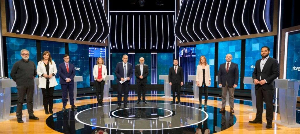Los candidatos, en el debate de RTVE