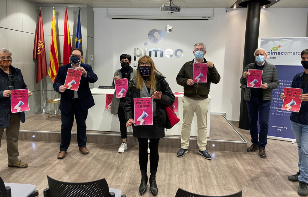Presentación del manifiesto "Reabramos el comercio seguro" por parte de PIMEComerç