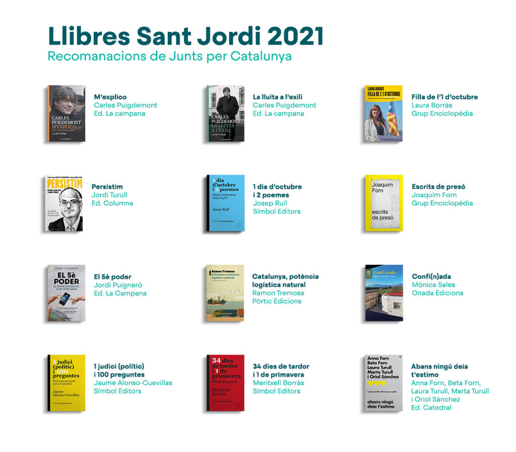 Els llibres que JxCat recomana per Sant Jordi