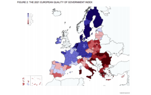 Mapa de l'Índex Europeu de Qualitat de Governs