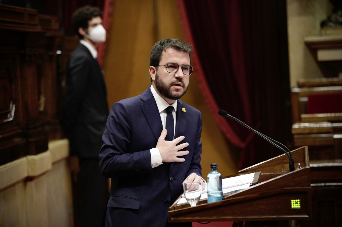 El president de la Generalitat Pere Aragonès