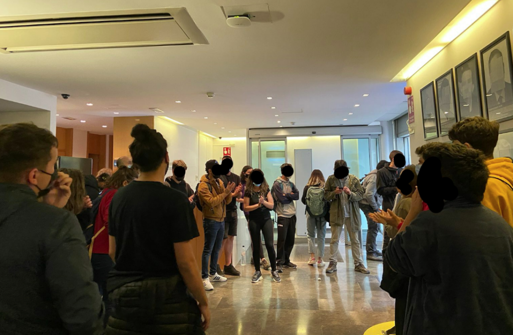 Imagen de la ocupación de la sede de ERC difundida por Arran