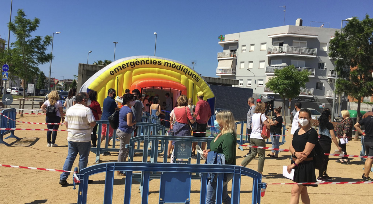 Punto de vacunación en Blanes