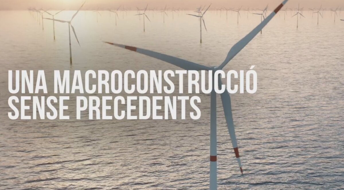 Imagen de un vídeo sobre el impacto del parque eólico marino Tramuntana
