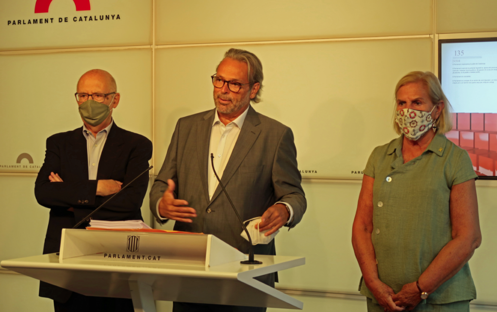 Ernest Benach, en una compareixença al Parlament, el 2020